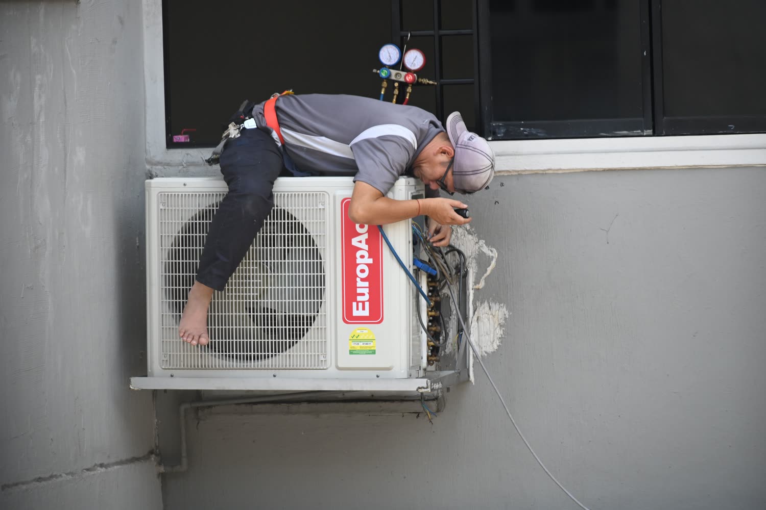 Instalación de aire acondicionado split